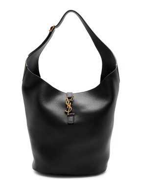 Saint Laurent Black Le 5 à 7 Hobo black leather bucket bag