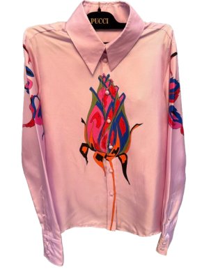 Pucci Rose Print Silk Shirt