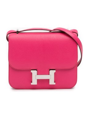 Hermes Rose Tyrien Mini Chevre Mysore Constance 18