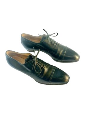 Hermes Vintage Black Leather Ladies Brogues