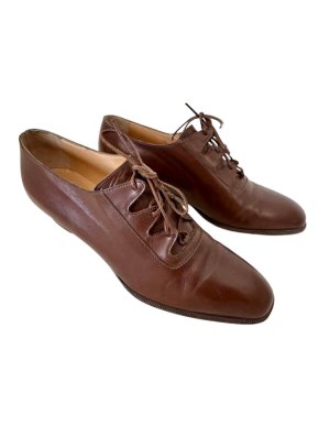Hermes Vintage Tan Leather Brogues