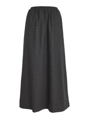 Eskandar Virgin Wool-Cashmere Midi Skirt
