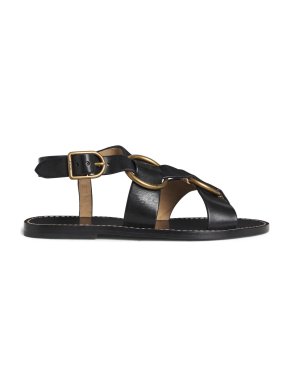 Polo Ralph Lauren Leather Double O-Ring Sandals