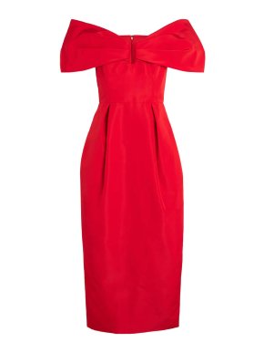 Carolina Herrera Off-Shoulder Column Dress