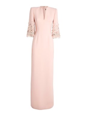 Jenny Packham Crepe Embellished Ruth Gown