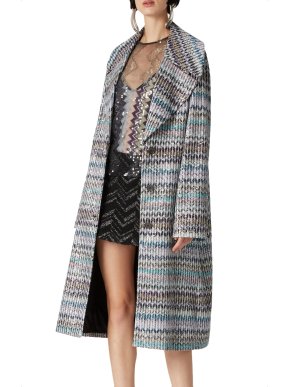 Missoni Long Coat With Sequin Appliqué