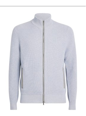Fioroni Cashmere Cashmere Zip-Up Cardigan 1