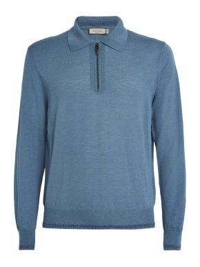 Canali Corneliani Virgin Wool Polo Sweater