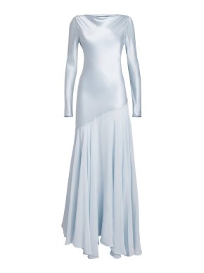 Tove Cordelia Silk Satin And Chiffon Gown