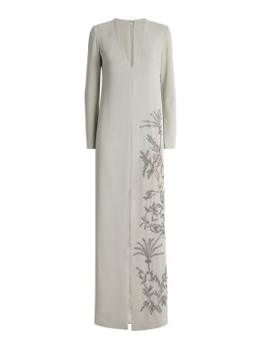 Costarellos Crepe Vita Column Maxi Dress