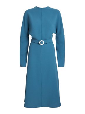 Edeline Lee Jacquard Belted Anna Midi Dress