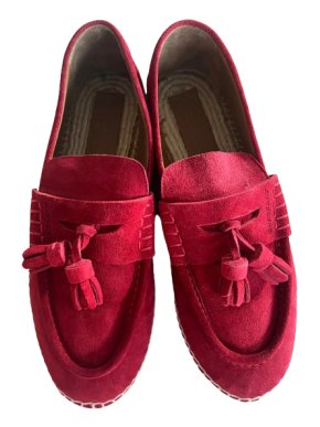 Burberry Red Suede Loafers