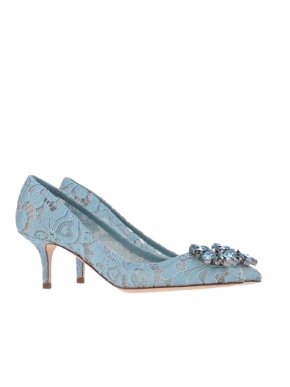 Dolce & Gabbana TBlue aprmina Lace crystals shoes