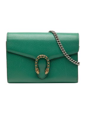 LGucci Green eather Dionysus Wallet on Chain