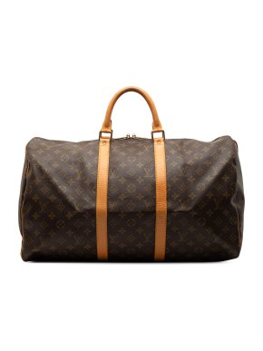 Louis Vuitton Coated Canvas Monogram Keepall 50