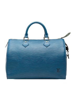 Louis Vuitton Blue Epi Speedy 35