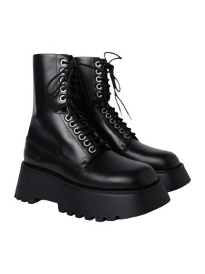 Burberry Black Leather Biker Boots