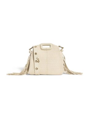 Maje Mini Raffia-Effect Miss M Shoulder Bag