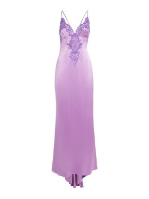 Rosamosario Silk Embellished Slip Nightdress