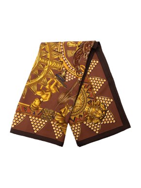 Hermes L'Or des Chefs Silk Scarf 90