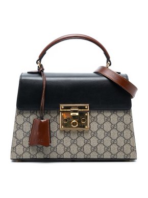 Gucci Multi Small GG Supreme Padlock Satchel