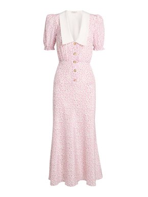 Alessandra Rich Floral Print Midi Dress