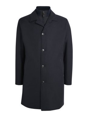 Canali Detachable Hood Overcoat