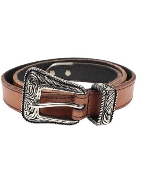 Saint Laurent Brown Leather Western Belt 80
