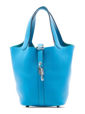 Hermes Blue Frida Clemence Picotin Lock 18