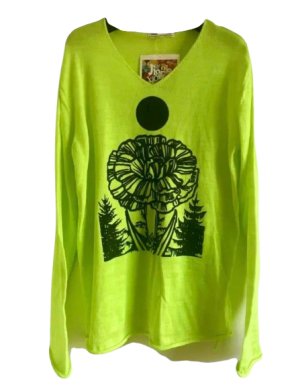Comme Des Garcons Green Jingle Flowers Top