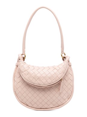 Bottega Veneta Blush Pink Small Nappa Intrecciato Gemelli Hobo