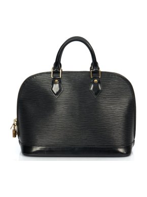 Louis Vuitton Black Epi Leather Alma Bag