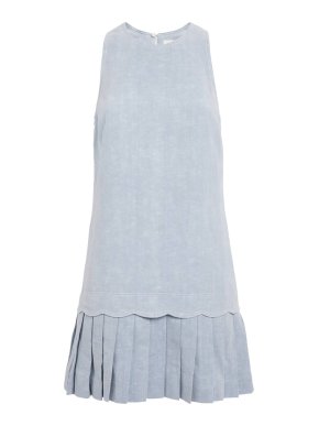 Claudie Pierlot  Denim Pleated Mini Dress