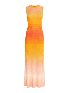 Maje Tie-Dye Ribbed Knitted Maxi Dress