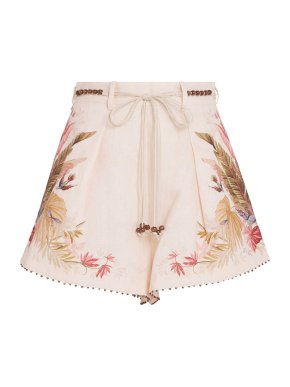 Zimmermann Linen Palm Ascension Shorts