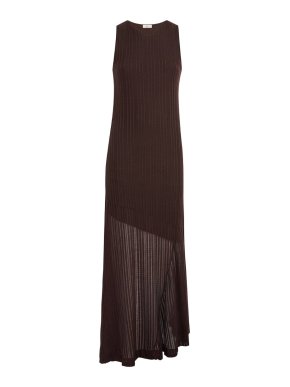 Bite Studios Brown Ribbed Spacia Maxi Dress