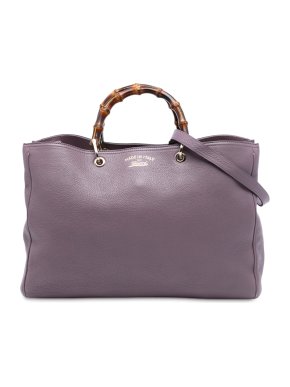 Gucci Prada  Lilac Large Calfskin Bamboo Shopper Satchel