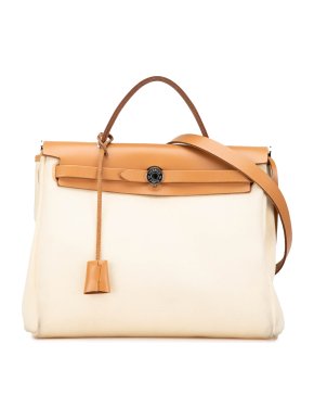 Hermes Natural Toile Herbag Zip 31