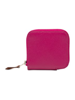 Hermes Pink Epsom Silk in Compact Coin Purse