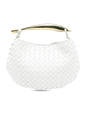 Bottega Veneta White Lambskin Intrecciato Sardine