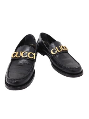 Gucci Black Leather Gucci Loafers