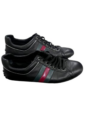 Gucci Black WebStripe Trainers 1