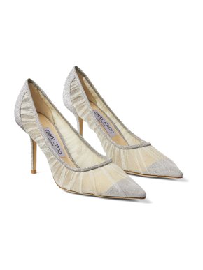 Jimmy Choo Love 85 Mesh Glitter Pumps