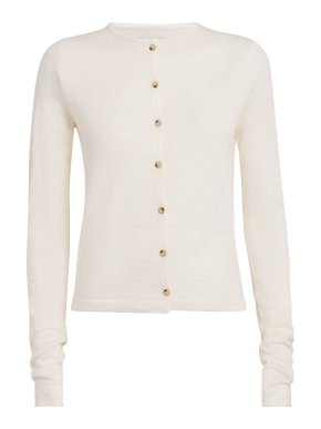 Lauren Manoogian White Alpaca Cardigan