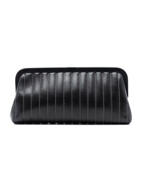 Chanel Black Quilted Lambskin Mademoiselle Ligne Clutch