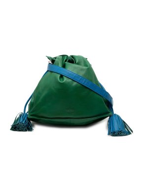 Loewe Green/Blue Bicolor Nappa Flamenco Tassel 30 Crossbody