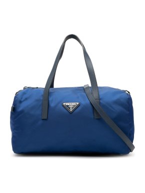 Prada Blue Tessuto Satchel