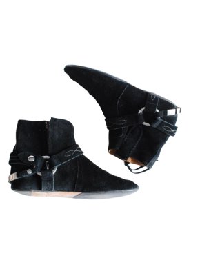 Isabel Marant Black Suede Gaucho Boots