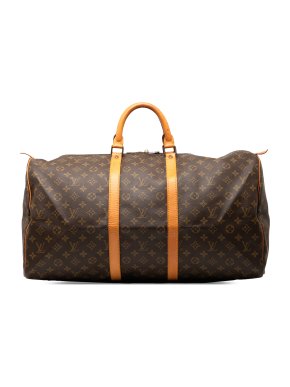 Louis Vuitton Coated Canvas Monogram Keepall 55