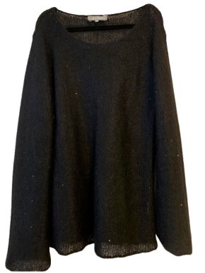 MaxMara Black Lightweight Mohair Jumper